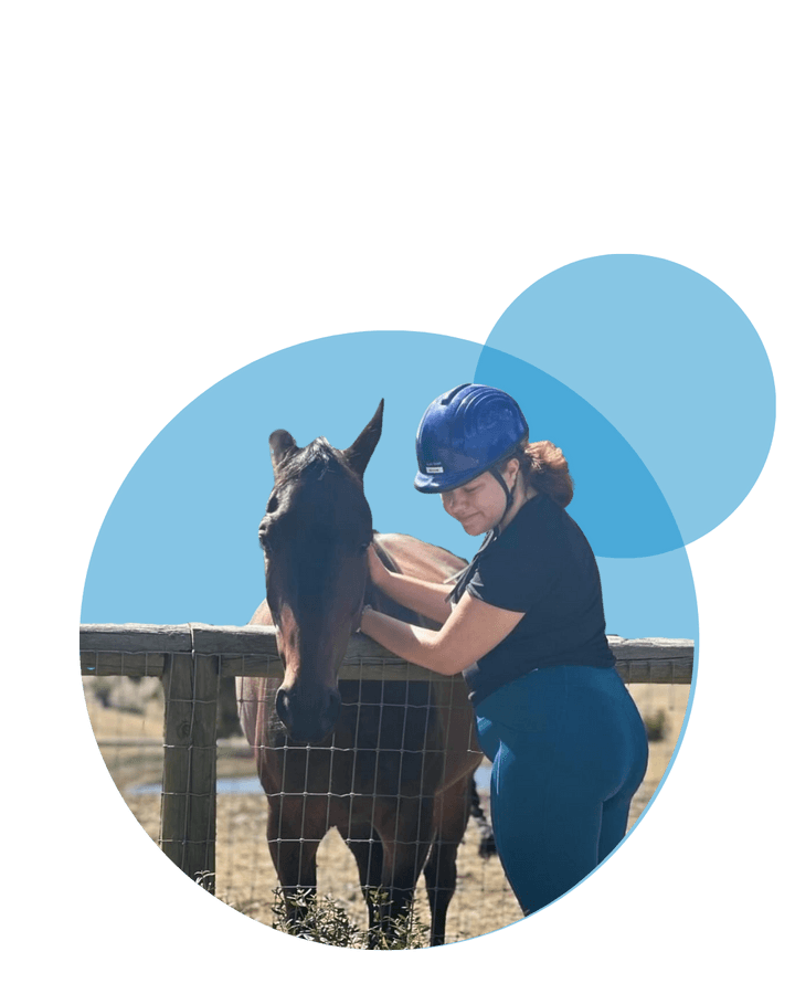 Vana Care supported farm experience with a horse